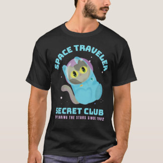 Camiseta Clube Secreto de Viajantes Espaciais - Gatinho Ast
