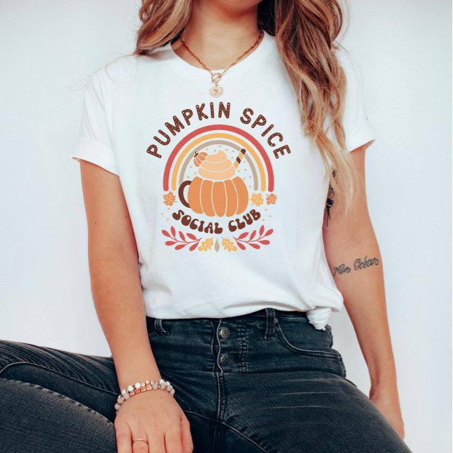 Camiseta Clube Social Boho Chic da Especiaria de Abóbora (Criador carregado)