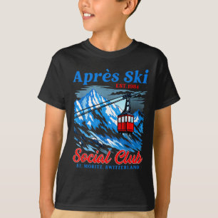 Camiseta Clube social de après ski esquiador snowboard