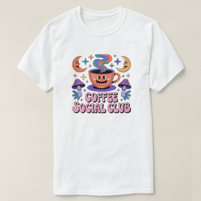 Camiseta clube social de café (Frente do Design)
