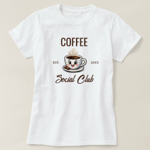 Camiseta Clube Social de Café Fofo Amantes de Café