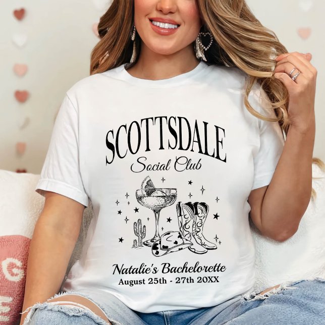 Camiseta Clube Social de Festa de solteira Scottsdale Perso (Criador carregado)