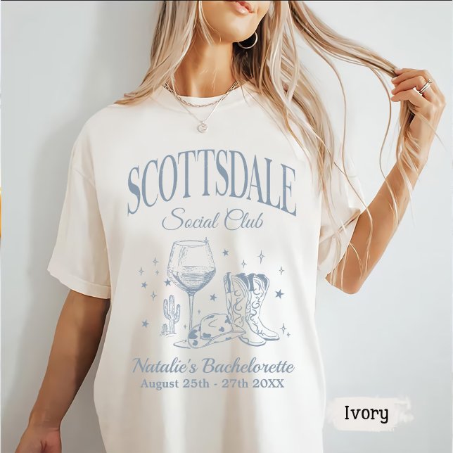 Camiseta Clube Social de Festa de solteira Scottsdale Perso (Criador carregado)