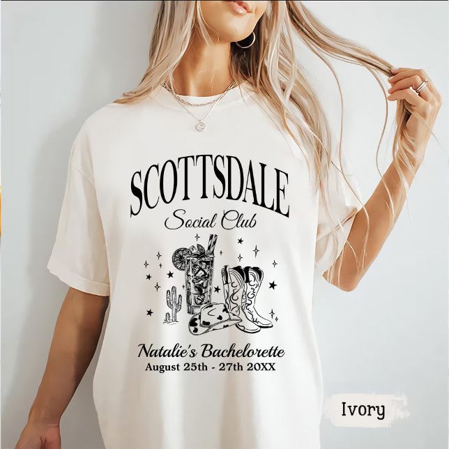 Camiseta Clube Social de Festa de solteira Scottsdale Perso (Criador carregado)
