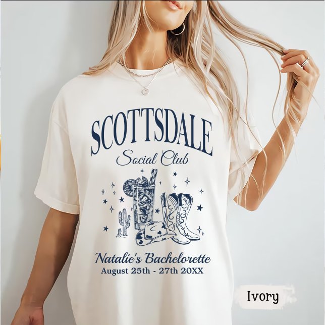 Camiseta Clube Social de Festa de solteira Scottsdale Perso (Criador carregado)