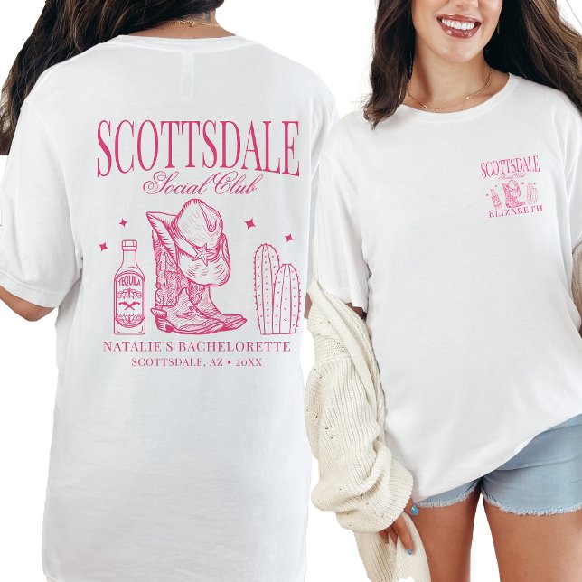 Camiseta Clube Social de Festa de solteira Scottsdale Perso (Criador carregado)