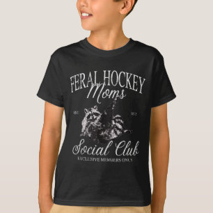 Camiseta Clube social de mães de hóquei ferozes engraçadas 