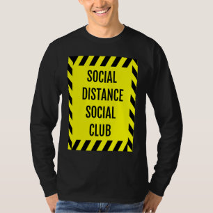 Camiseta Clube Social Distância Social Vírus da Gripe Antis