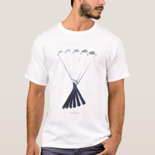 Camiseta Clubes de golfe no fundo branco