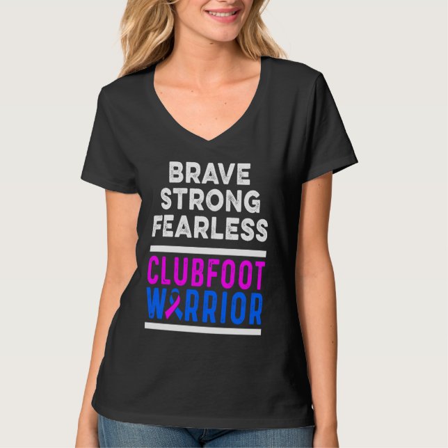 Camiseta Clubfoot Awareness Warrior Brave CTEV TEV Survivor (Frente)