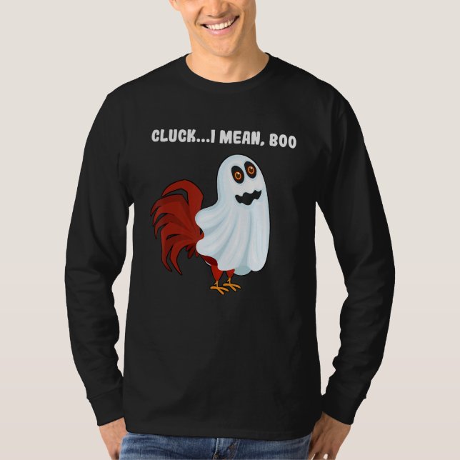 Camiseta Cluck I Mean Boo Chicken Farmer Chicken Halloween (Frente)