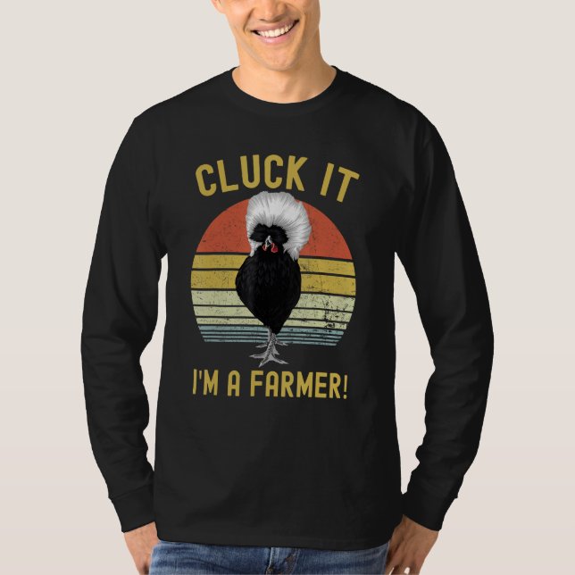 Camiseta Cluck It Funny Polish Chicken Farmer (Frente)