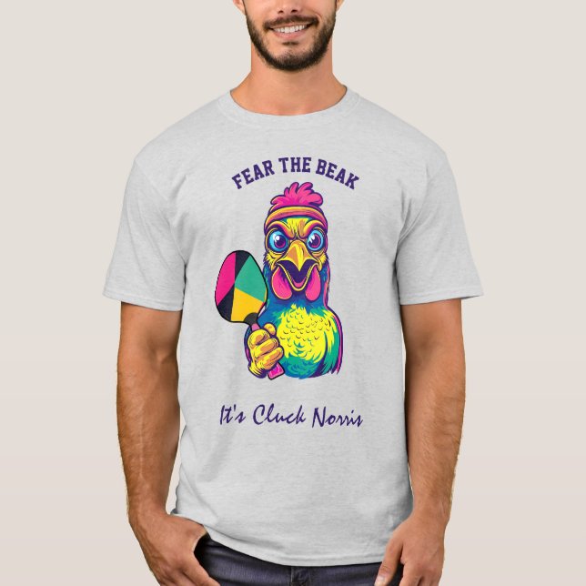 Camiseta Cluck Norris. Pickleball Legend (Frente)