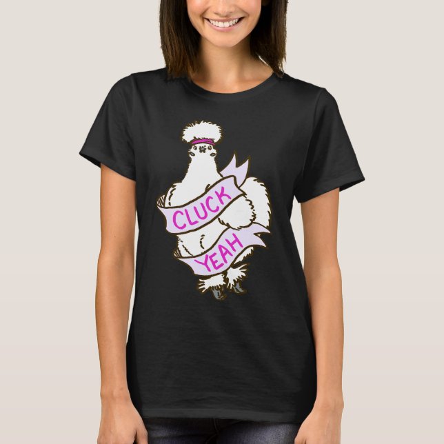 Camiseta Cluck Sim Silkie Chicken (Frente)