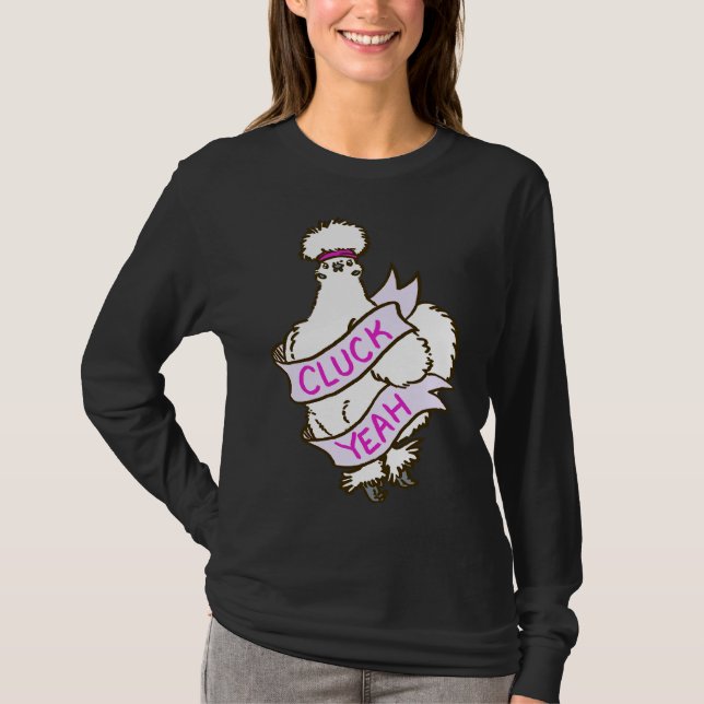 Camiseta Cluck Sim Silkie Chicken (Frente)