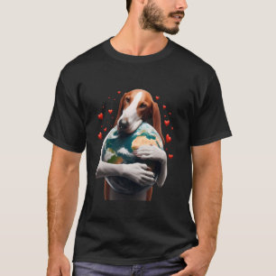 Camiseta Clumber Spaniel Cachorro Dia da Terra Abraço Amor