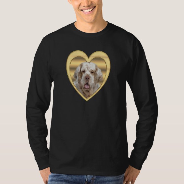 Camiseta Clumber Spaniel  Dog Heart  Spaniel  Clumber Spani (Frente)