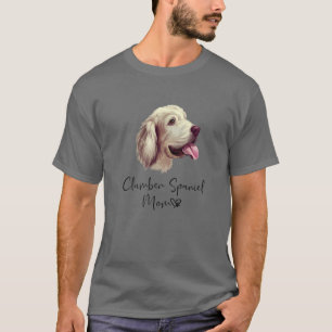 Camiseta Clumber Spaniel Mãe Cute Puppy Dog Proprietário Cl