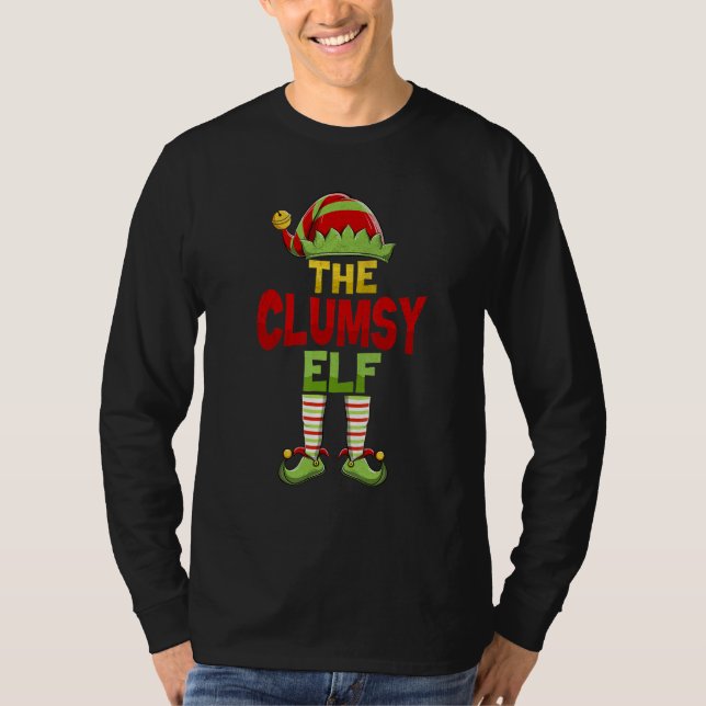 Camiseta Clumsy ELF Family Matching Group Christmas Pajamas (Frente)