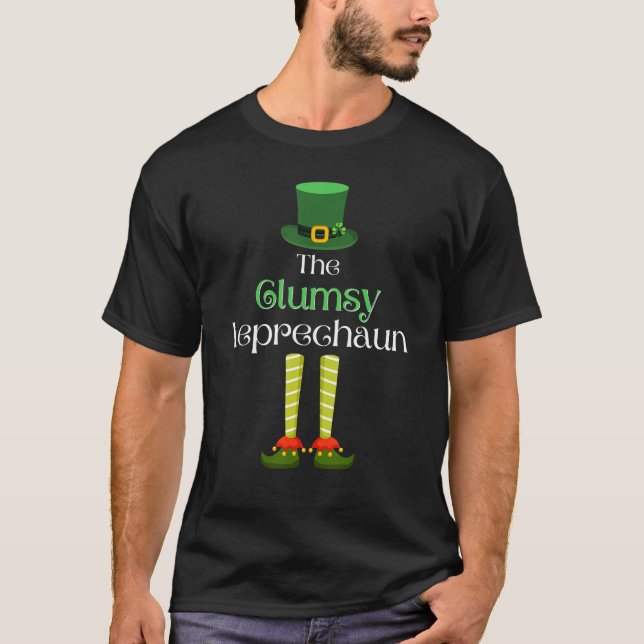 Camiseta Clumsy Leprechaun Matching Family Group St. Patric (Frente)
