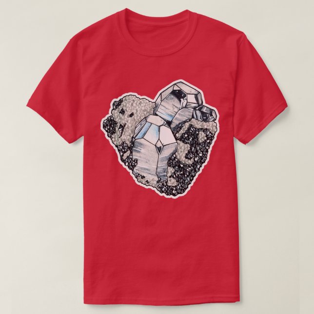 Camiseta Cluster de cristaux dx27hmatite classique (Frente do Design)
