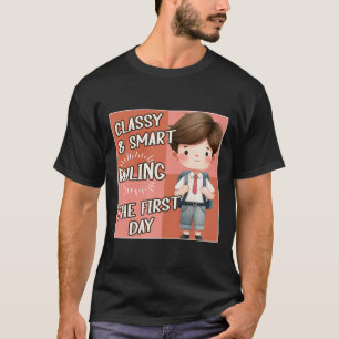 Camiseta Cly Smart Da Escola No Primeiro Dia Do Jardim De I