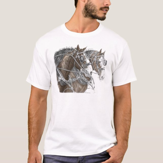 Camiseta Clydesdale Draft Horse Team (Frente)