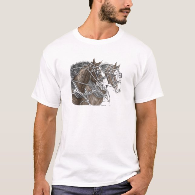Camiseta Clydesdale Draft Horse Team (Frente)