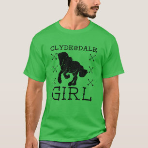 Camiseta Clydesdale Girl Horse Equestrian Scottish Horse fu
