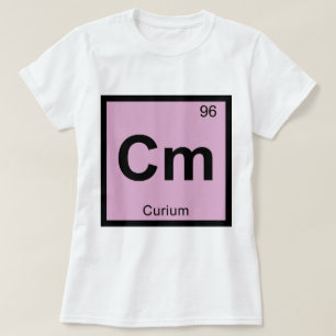 Camiseta Cm - Química do Cúrio Símbolo da Tabela Periódica