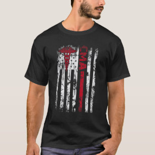 Camiseta Cma Assistente Médico Certificado Bandeira Dos EUA