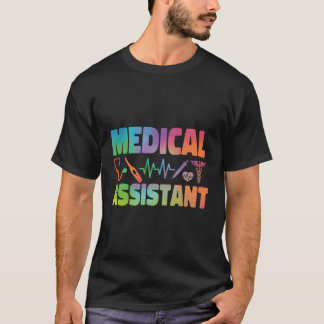 Camiseta Cma De Aquarela Do Assistente Médico Certificado