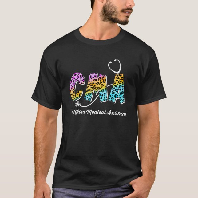 Camiseta CMA Para Assistente Médico Certificado Engraçado P (Frente)
