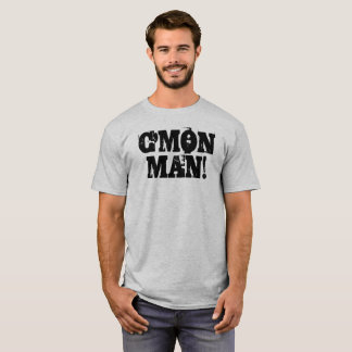 Camiseta C'mon homem!  Preto do Grunge