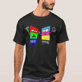Camiseta CMYK contra RBG