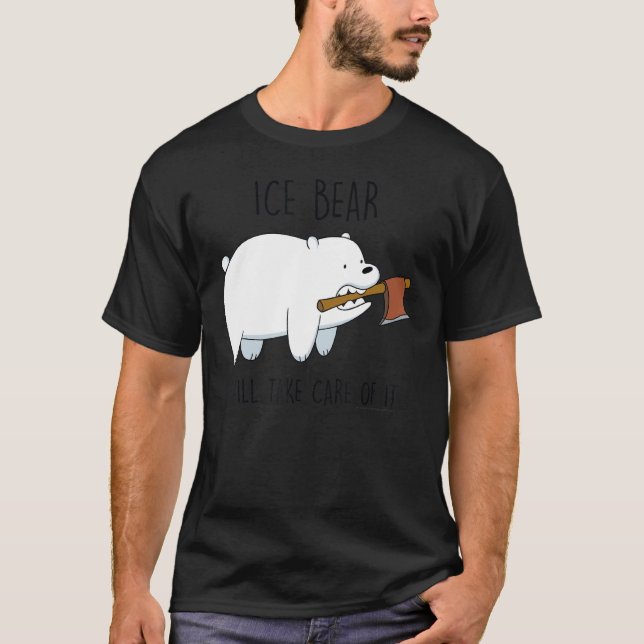 Camiseta CN Nós Bare Bears Urso De Gelo Vai Cuidar Dele (Frente)