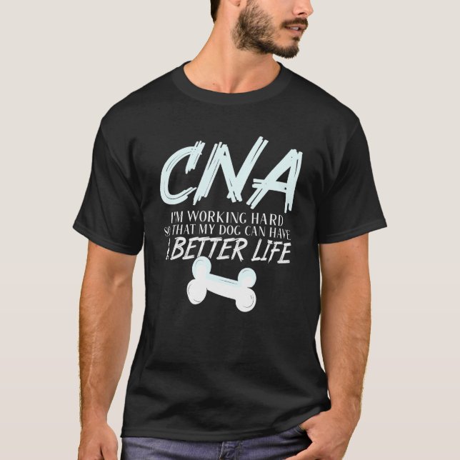 Camiseta Cna - Assistente de Enfermagem Certificado de Vida (Frente)