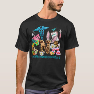 Camiseta CNA Enfermeira Certificada Auxiliar Bunny Mulheres
