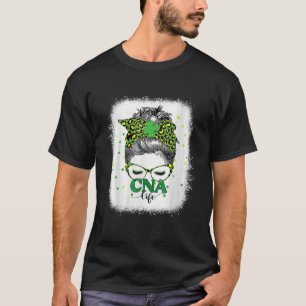 Camiseta Cna Life Messaging Bun Leopard St Patricks Da