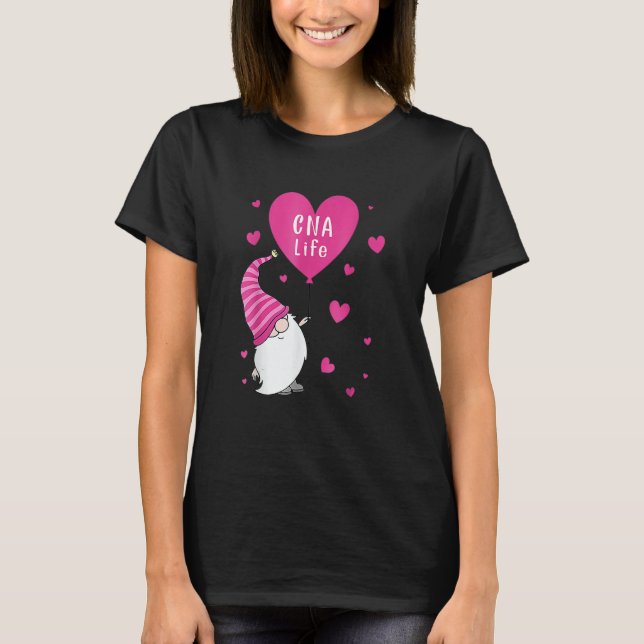 Camiseta Cna Life Valentine Gnome Nurse Valentines Day (Frente)
