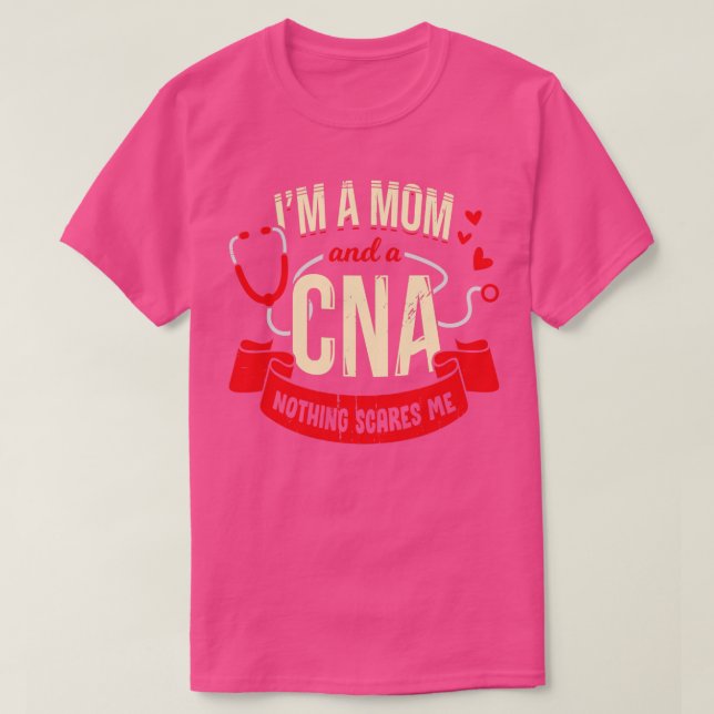 Camiseta CNA Mom Certified Nursing Assistant Mother Gift  (Frente do Design)