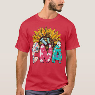 Camiseta CNA Sunflower Stethoscope Enfermeira Que Engraçado