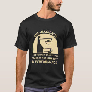Camiseta CNC Machinist CNC Operador CNC Computador