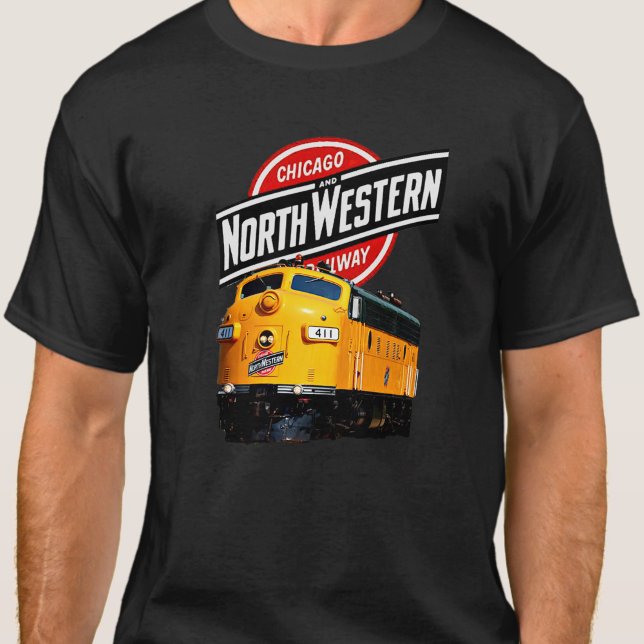 Camiseta CNW Chicago North Western Rail Yellow Diesel (Criador carregado)