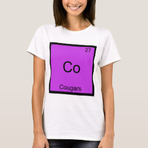 Camiseta Co - Cougars - Símbolo de Química de Elemento En