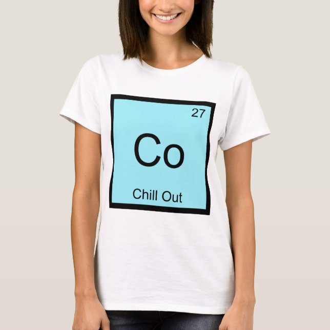 Camiseta Co - Esfriar Símbolo de Elemento de Quími (Frente)