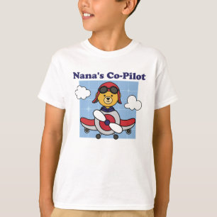 Camiseta Co-Piloto de Nana - Avião Cute