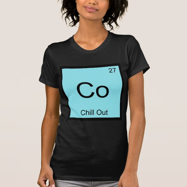 Camiseta Co - Símbolo de Elemento Químico Divertid (Frente)