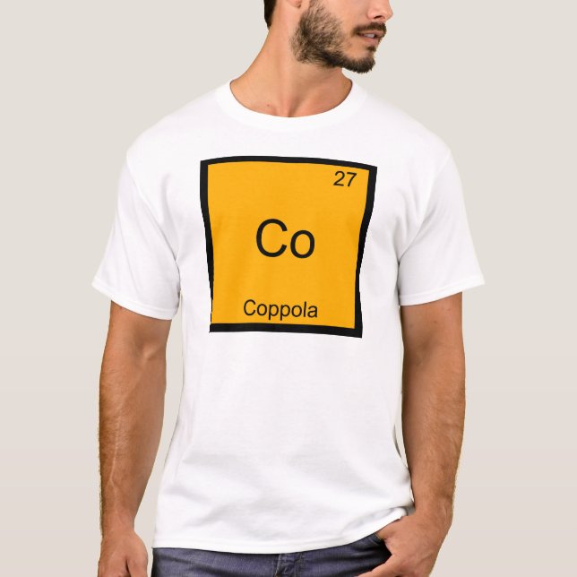 Camiseta Co - Símbolo do Elemento Químico Coppola  (Frente)