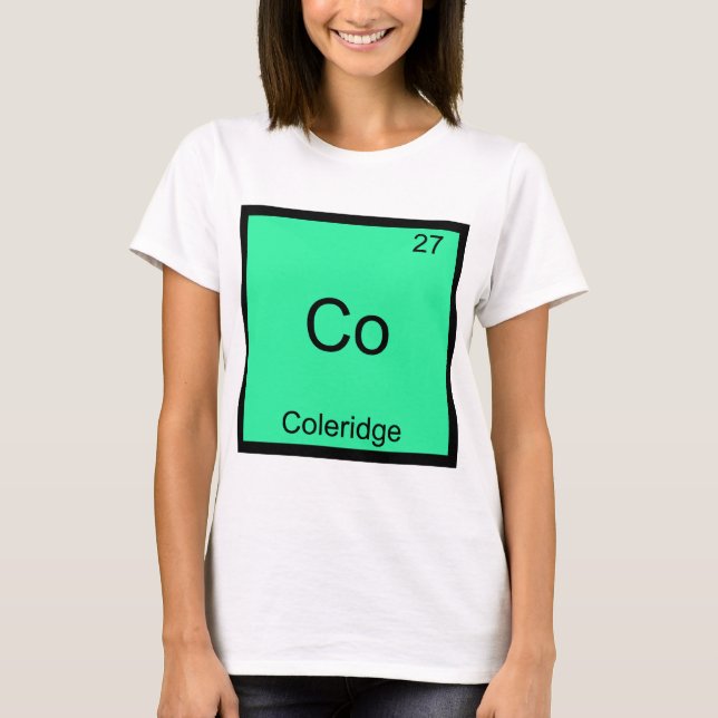 Camiseta Co - Símbolo do Elemento Químico Divertid (Frente)
